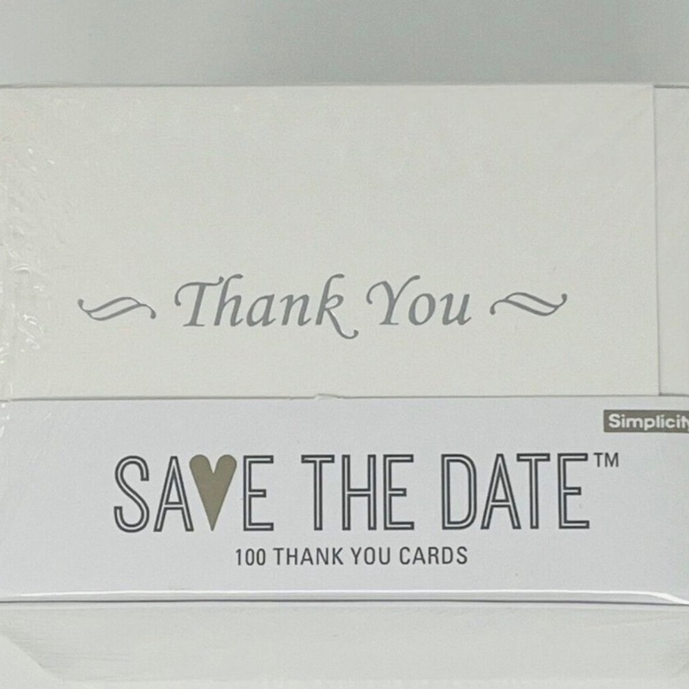 100 Thank You cards (weddings) but can be used for anything really.